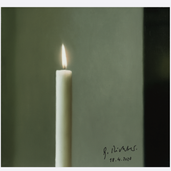 Kerze Gerhard Richter limitierter Kunstdruck, handsigniert