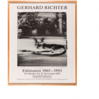 Gerhard Richter handsignierter Offsetdruck